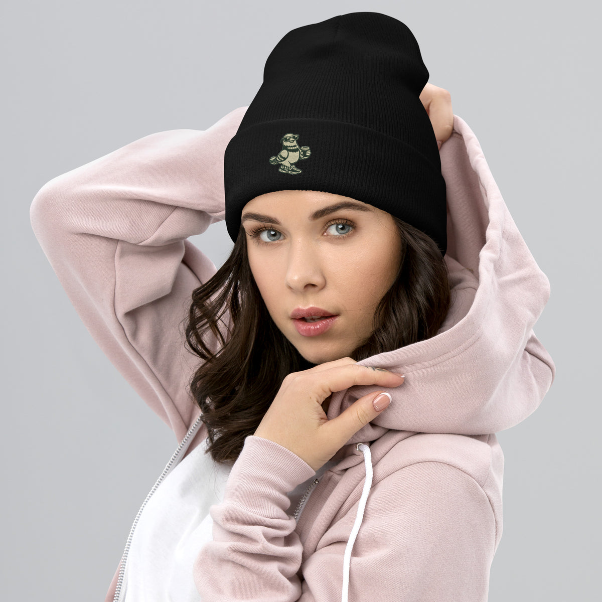 Bonnet à revers brodé unisexe DESTY