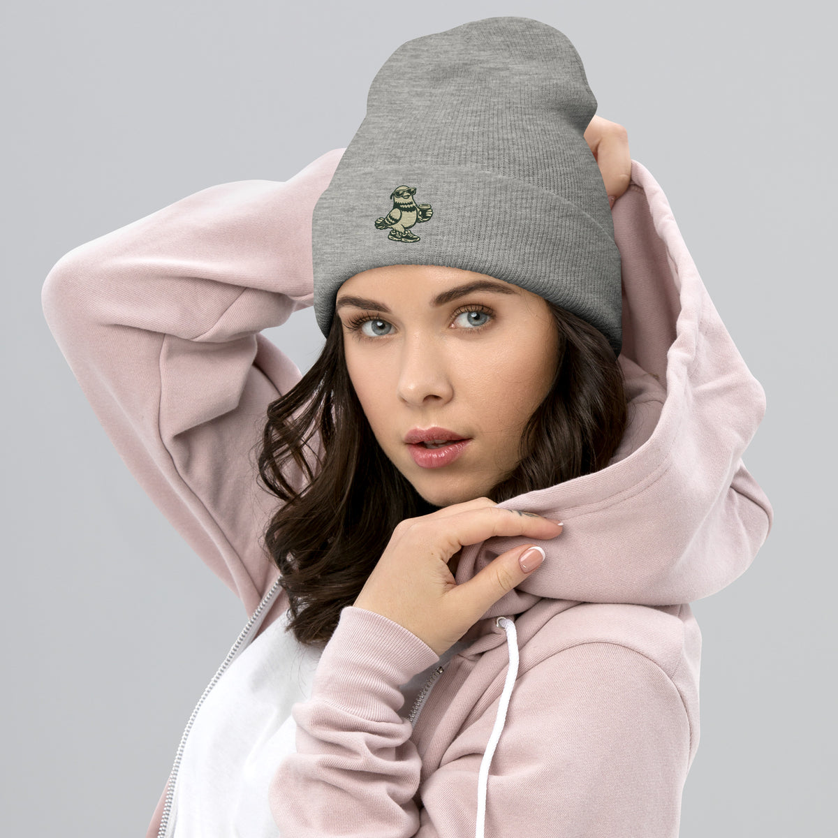 Bonnet à revers brodé unisexe DESTY