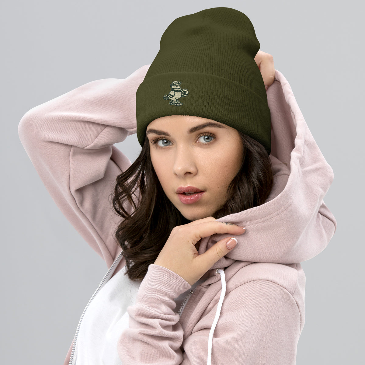Bonnet à revers brodé unisexe DESTY